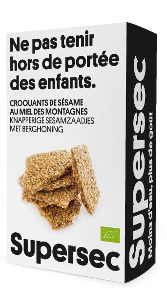 Supersec -- Croquant de sésames au miel des montagnes bio - 130 g