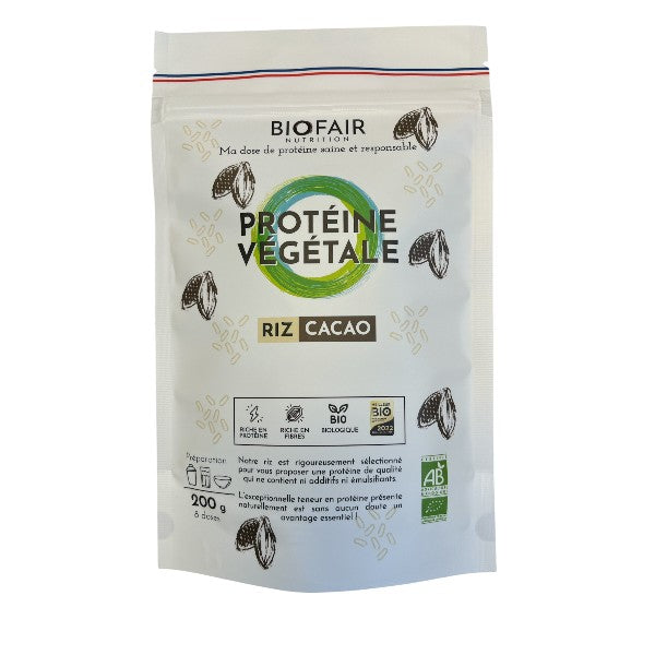 Protéine végétale bio riz brun cacao - 1