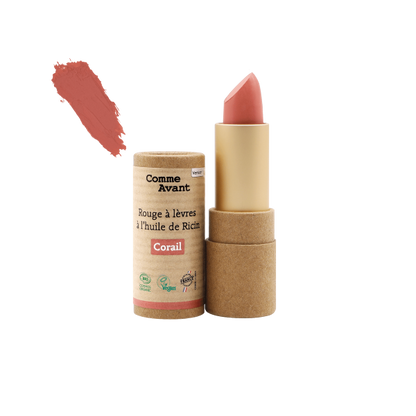 Rouge à lèvres à l'huile de ricin (corail) - 1