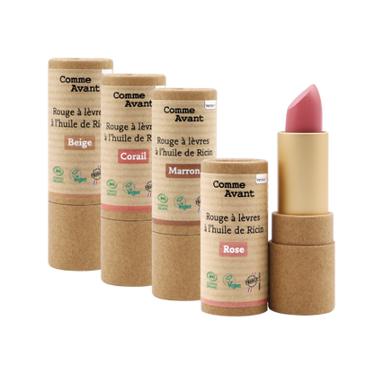 Rouge à lèvres à l'huile de ricin (rose) - 2