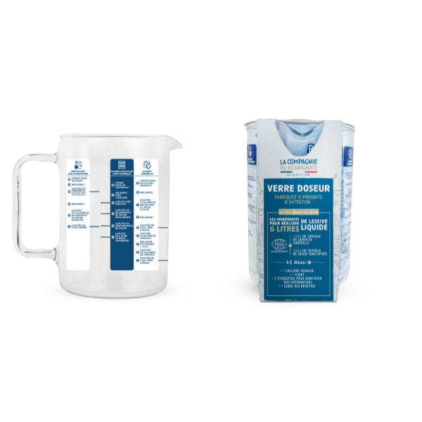 Verre doseur avec kit pour fabriquer ses produits d'entretien - 2